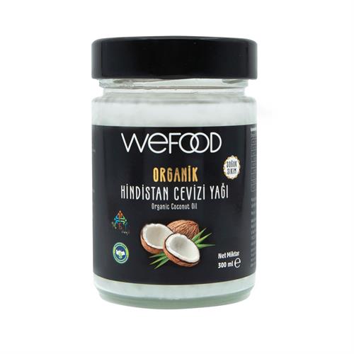 Wefood Organik Hindistan Cevizi Yağı 300 ml (Soğuk Sıkım)