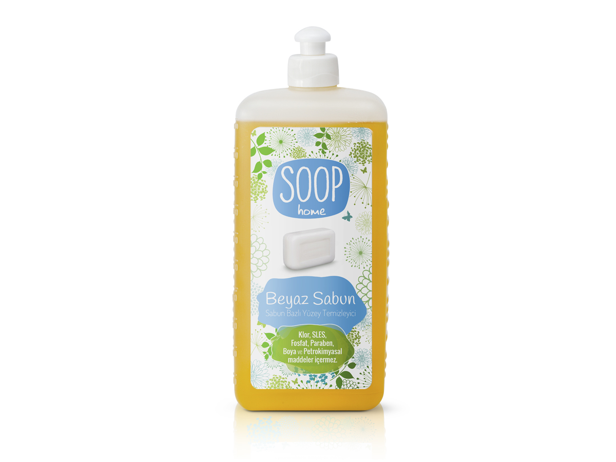 SOOP Home Beyaz Sabun Sabun Bazlı Yüzey Temizleyici - Vegan - Doğal İçerik