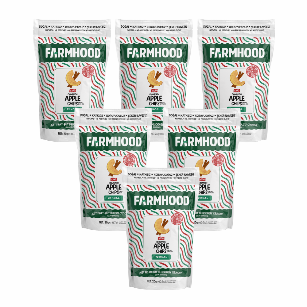 Farmhood 6x Freeze Dried Tarçınlı Elma Cipsi
