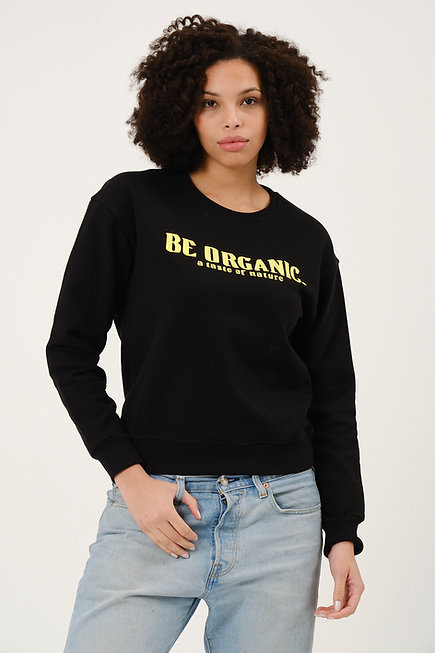 Be Organic Black Sweatshirt %100 Organic Cotton