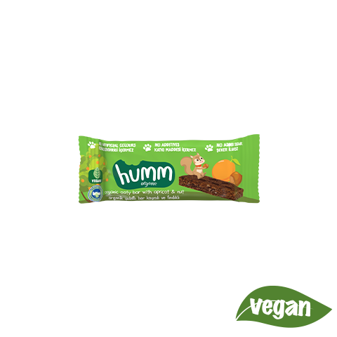 Humm Organic Kayısılı Fındıklı Vegan Yulaf Bar 27 g