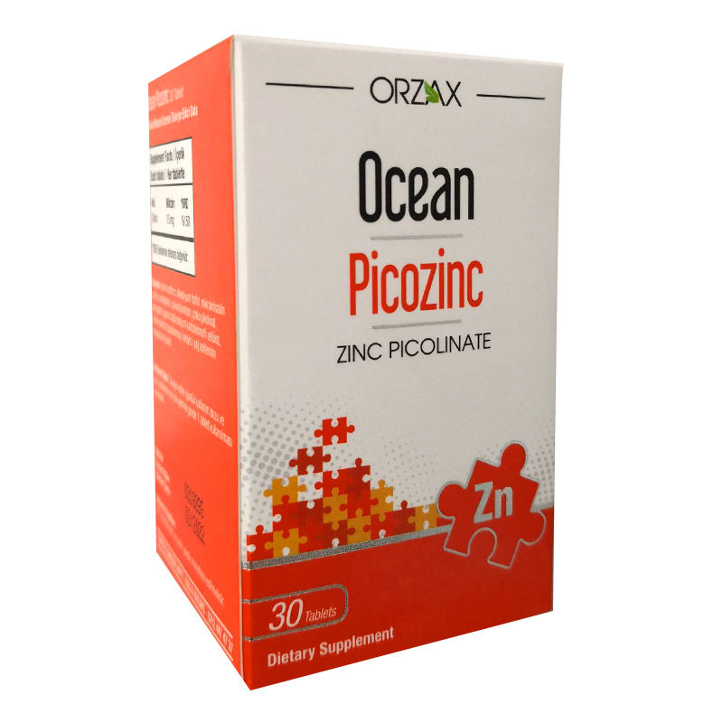 Ocean Picozinc Tablet, çinko pikolinat formda çinko içeren bir gıda takviyesidir.