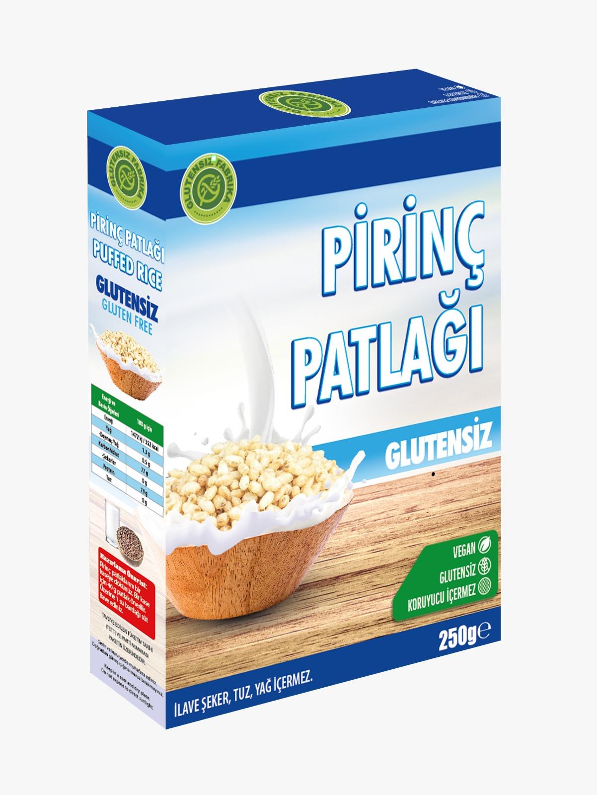 Glutensiz Pirinç Patlağı Sade 250 Gram Katkısız Vegan