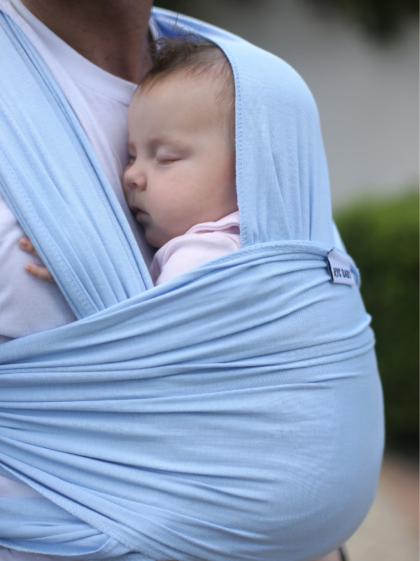 KYCBABY Esnek Wrap Sling Bebek Taşıma Şalı Mavi