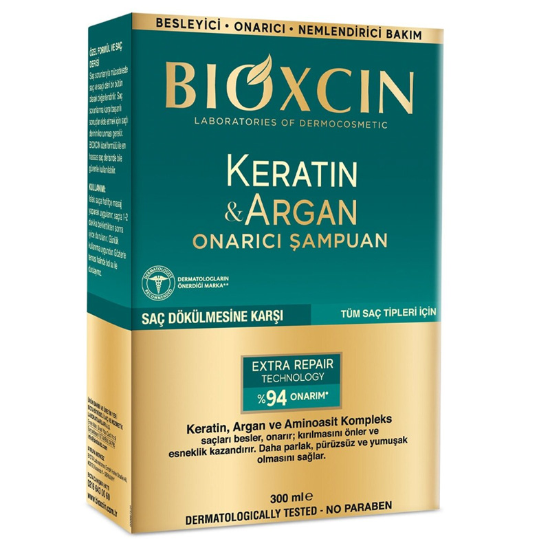 Bioxcin Keratin ve Argan Onarıcı Şampuan 300 ml