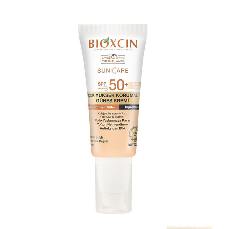 Bioxcin Sun Care Kuru Ciltler için Güneş Kremi SPF 50+ 50 ml - Renkli