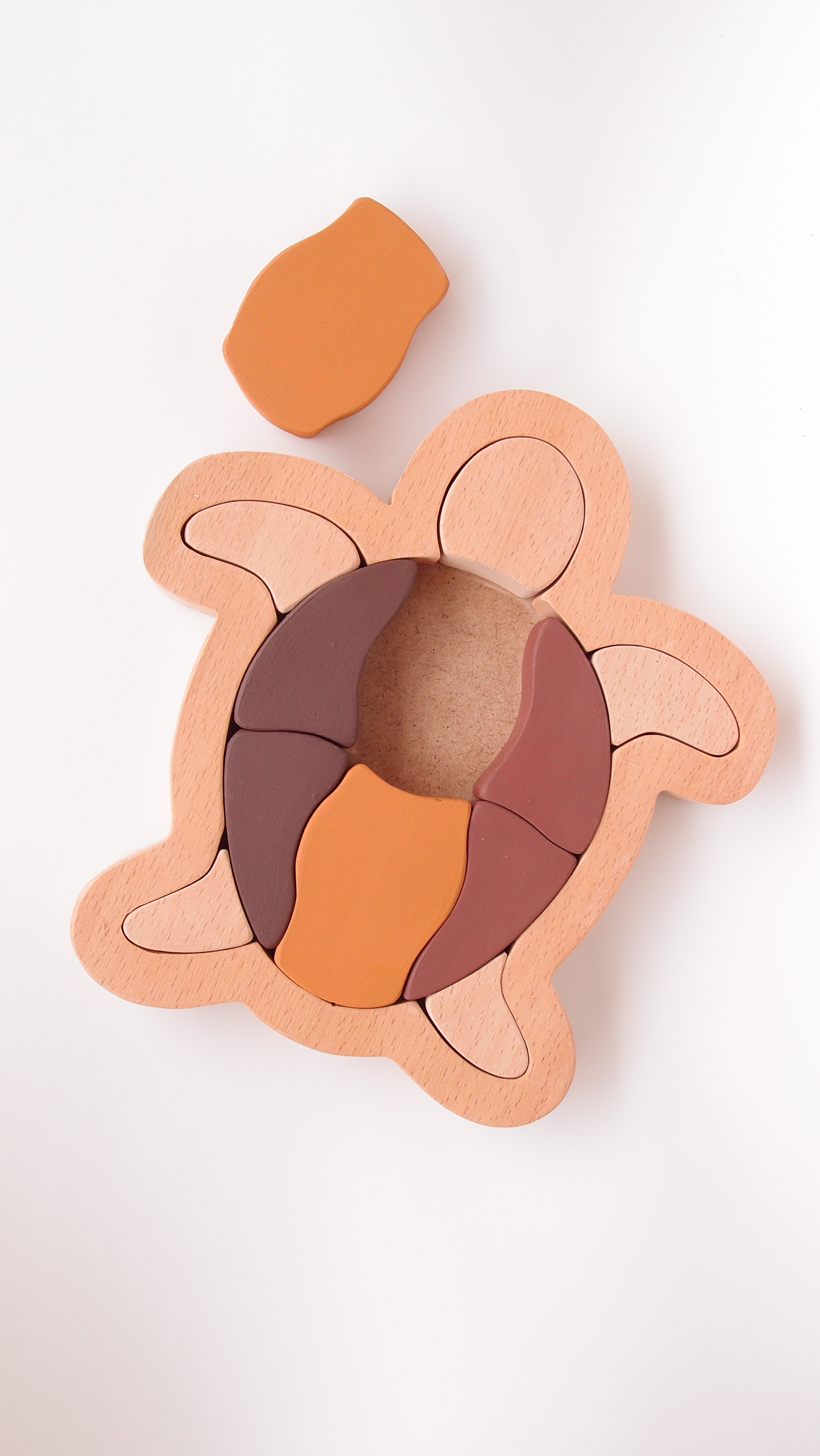 Oyuncu Kunduz Caretta Caretta Ahşap Puzzle (Dalgalı Model)