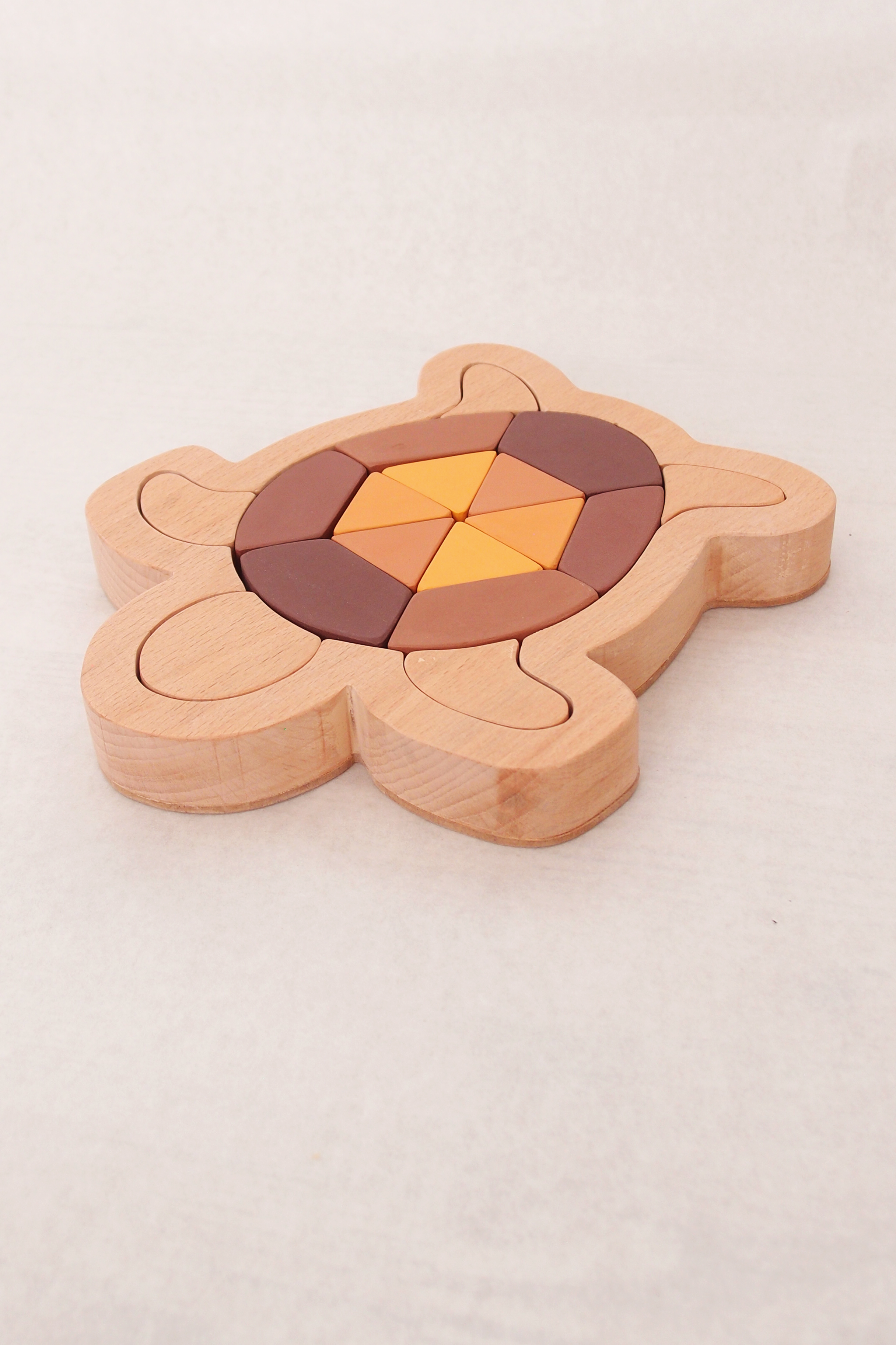 Oyuncu Kunduz Caretta Caretta Ahşap Puzzle (Üçgen Model)