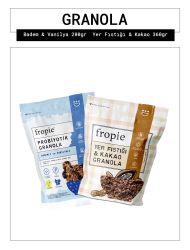 Fropie Badem Vanilya ve Yer Fıstığı Kakao Granola Paketi x2