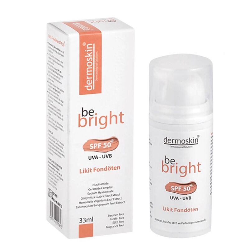Dermoskin Be Bright Spf50+ Likit Fondöten 33 ml - Medium