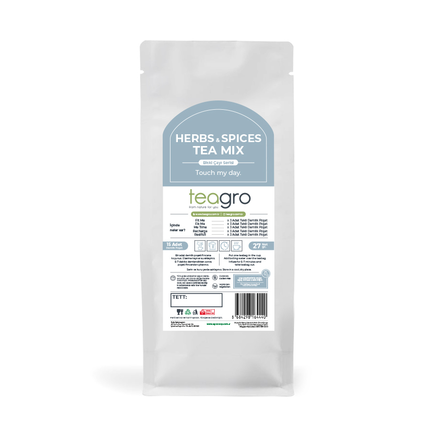 HERBS & SPICE TEA MIX	Teagro Bitki ve Baharat Çayları Mix Paketi