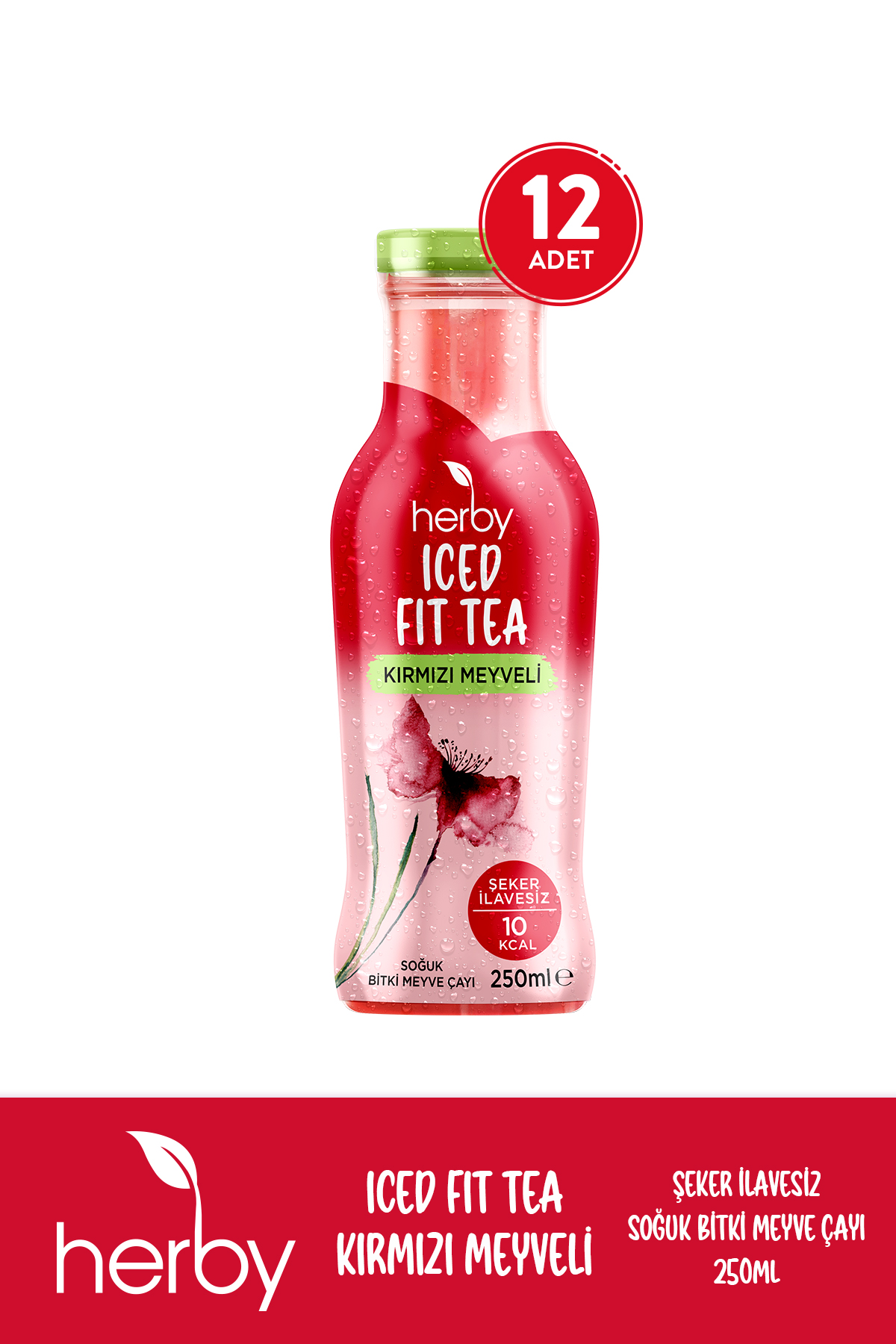 Herby Iced Fit Tea Kırmızı Meyveli 250 ml x 12 Adet