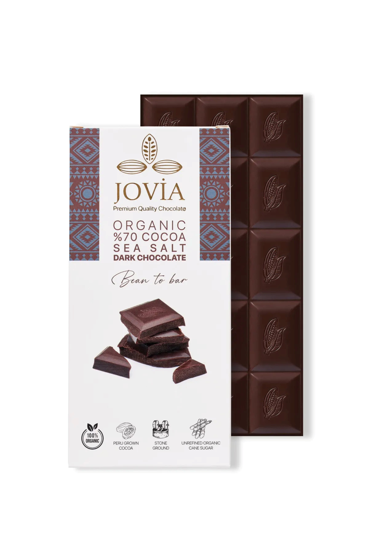  JOVİA ÇİKOLATA Organik Çikolata - %70 Bitter Deniz Tuzlu 85 Gr