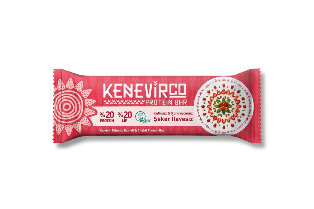 KenevirCo Protein Bar Çilekli (12'li)