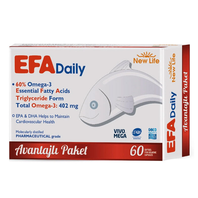 New Life EFA Daily Takviye Edici Gıda 60 Kapsül