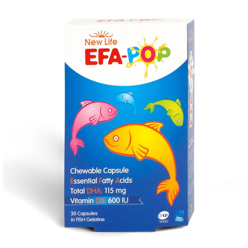 New Life EFA Pop Balık Yağı Takviye Edici Gıda 30 Çiğnenebilir Kapsül