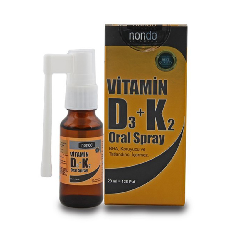 Nondo Vitamins Vitamin D3+K2 Spray 20 ml