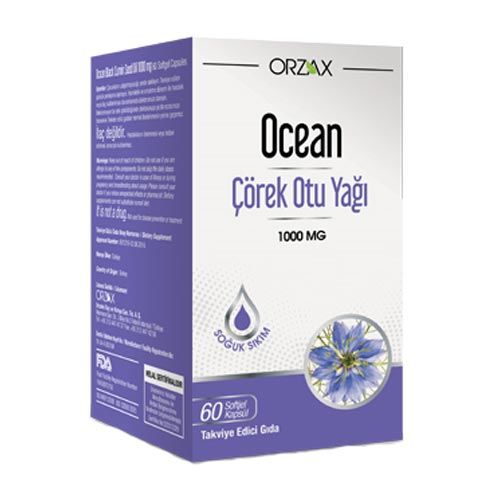 Orzax Ocean Çörek Otu Yağı 60 Kapsül