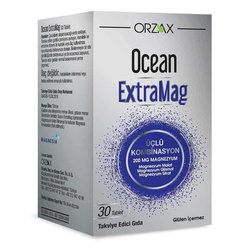 Orzax Ocean ExtraMag Üçlü Kombinasyon 30 Tablet