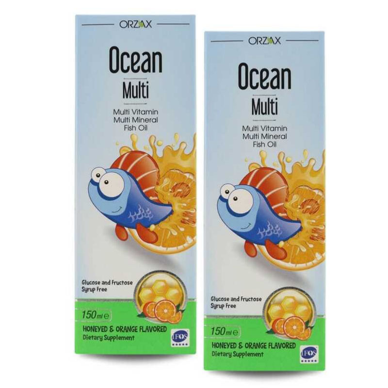 Orzax Ocean Multi Ballı - Portakal Aromalı Takviye Edici Şurup 150 ml 2.si %50 İNDİRİMLİ
