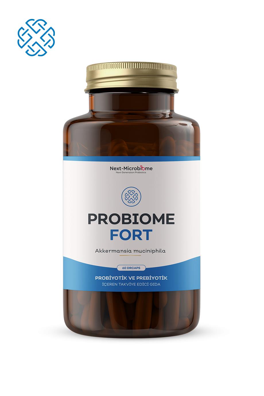 Probiome-Fort Akkermansia Muciniphila İçeren Takviye Edici Gıda (60 Kapsül)