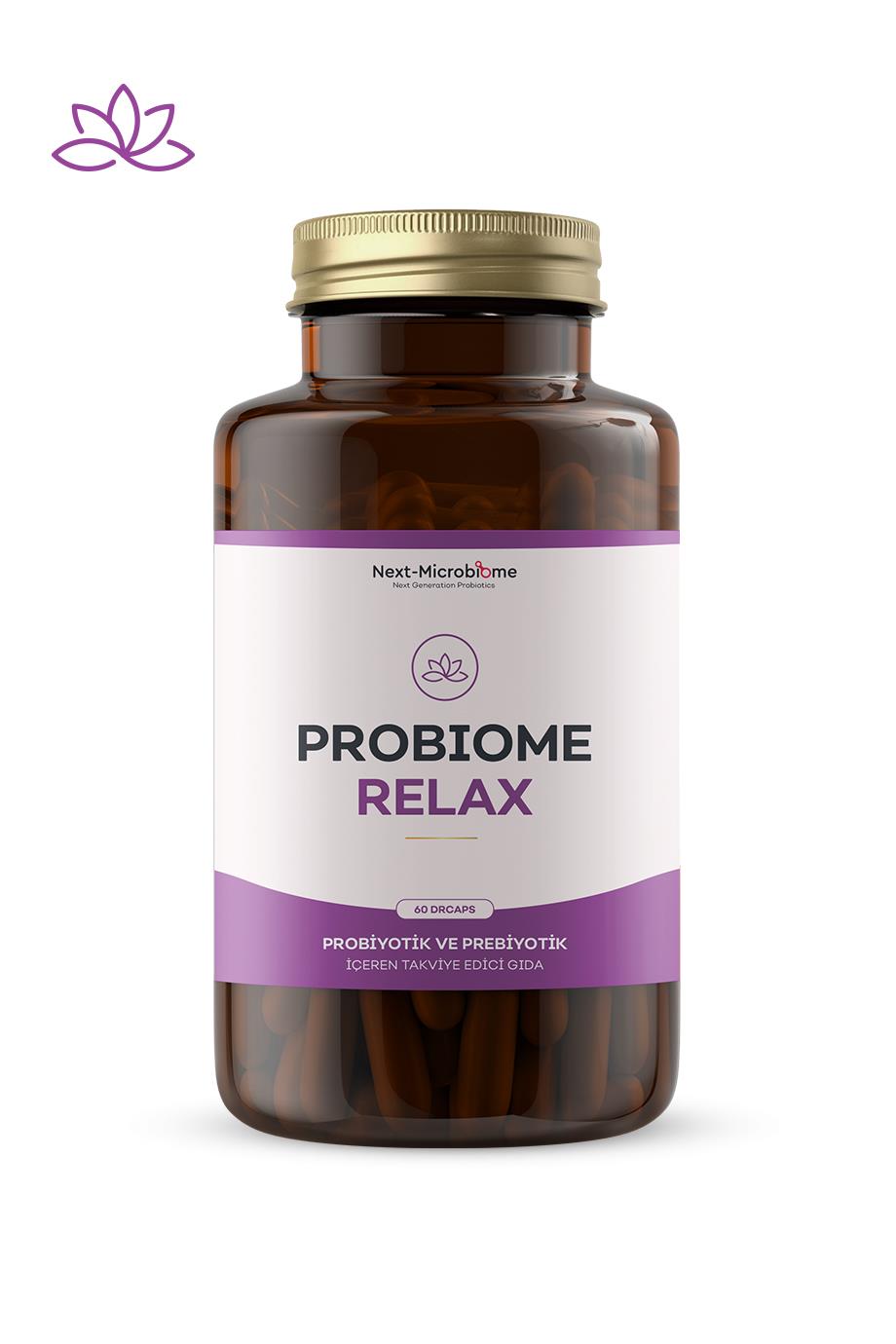 Probiome-Relax Probiyotik ve Prebiyotik İçeren Takviye Edici Gıda (60 Kapsül)