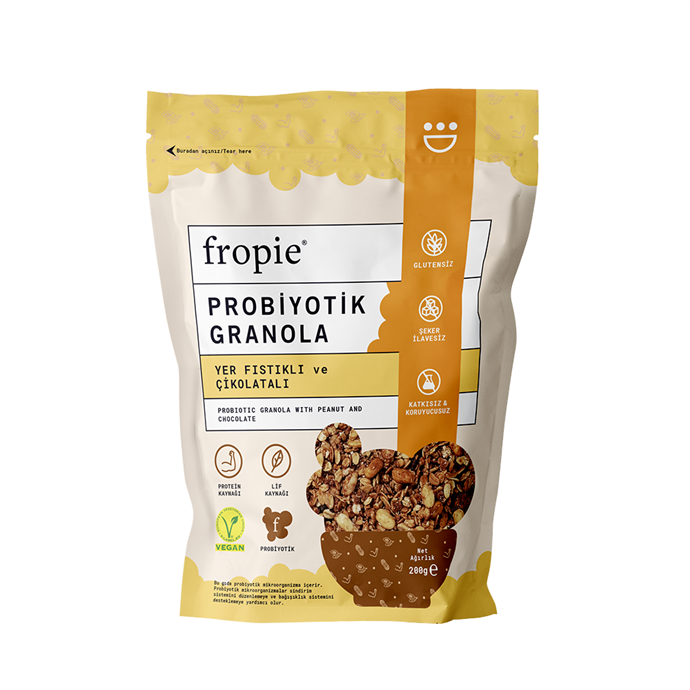 Probiyotik Glutensiz Yulaf Granola - Yer Fıstığı & Çikolata 200 gr