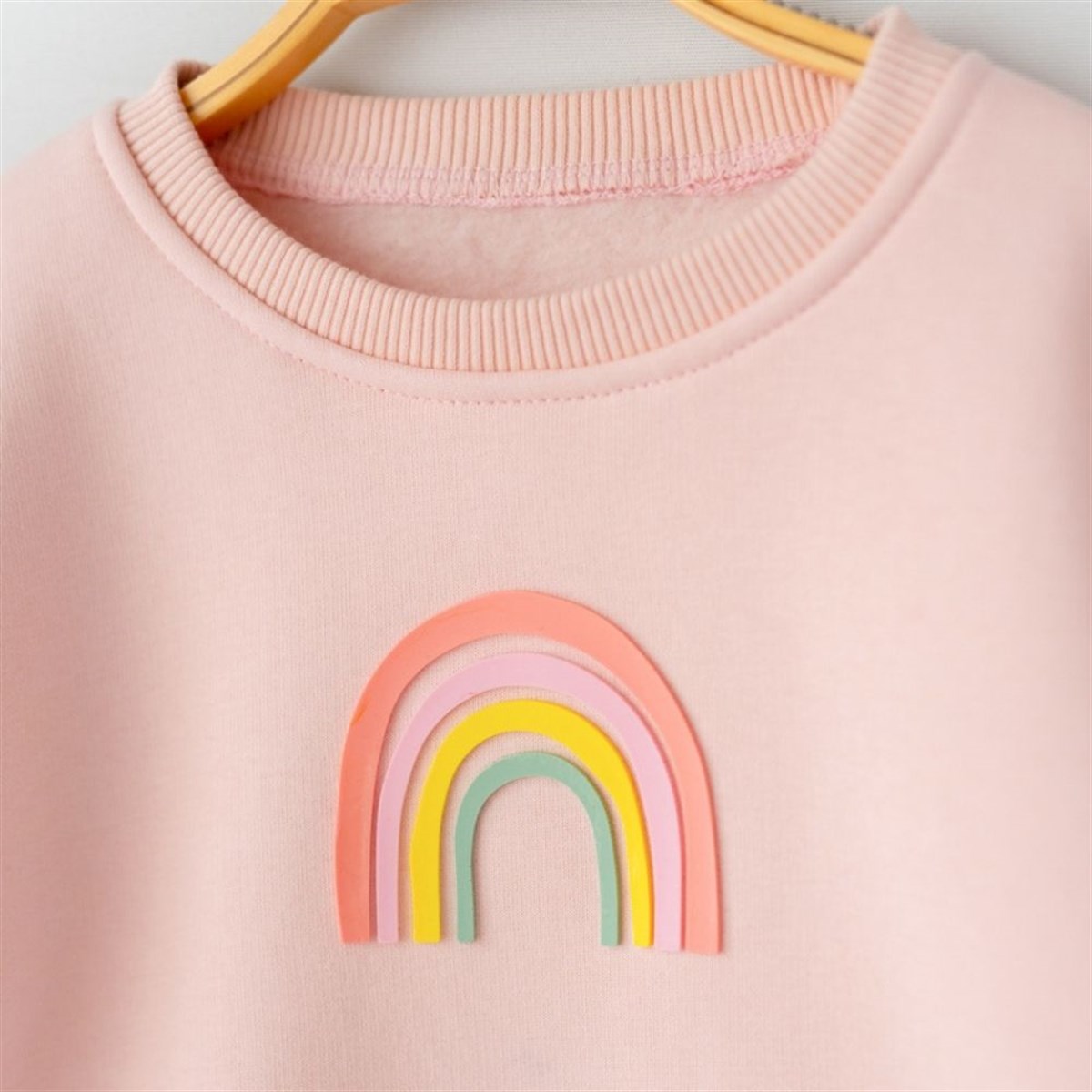 Rainbow / Gökkuşağı 3D Baskılı Sweatshirt Şardonlu