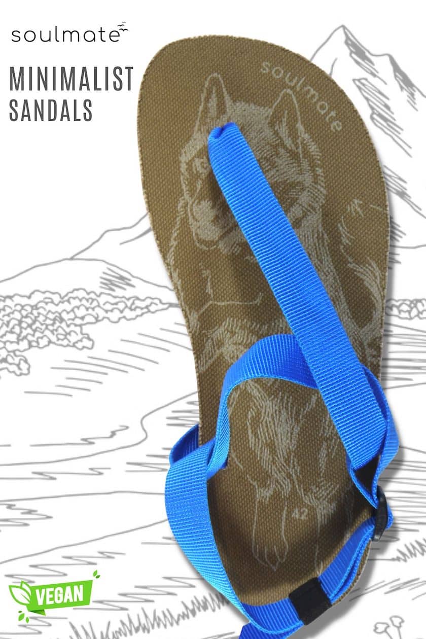 Soulmate FE90 Barefoot Minimalist Vegan Sandalet / Mavi