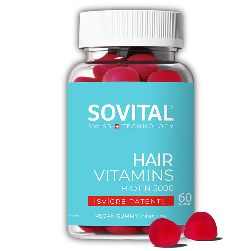 Sovital Hair Vegan Gummy Saç Vitamini 60 Adet