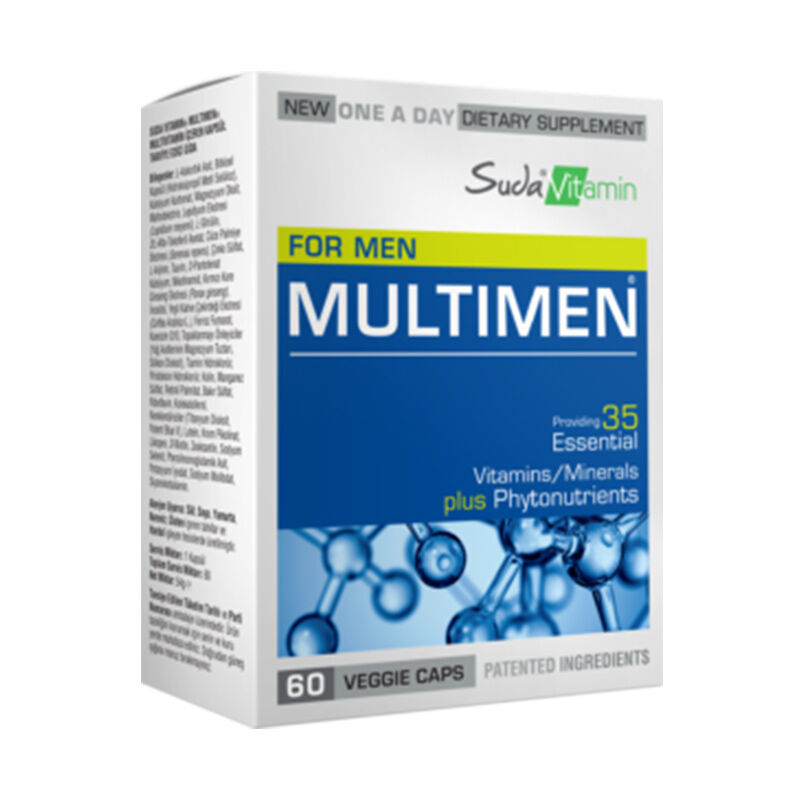 Suda Vitamin Multimen Mens Multivitamin 60 Bitkisel Kapsül