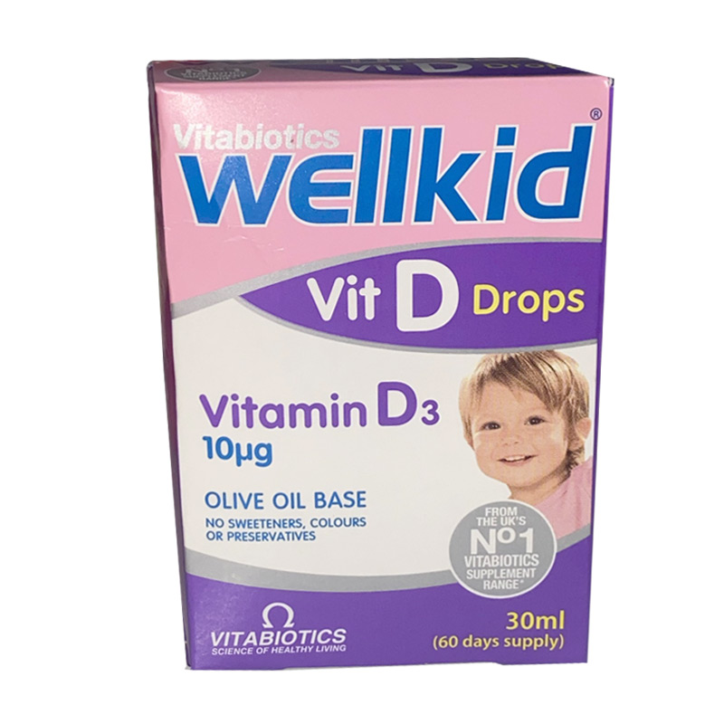 Vitabiotics Wellkid Vit Drops Vitamin D3 Takviye Edici Gıda 30 ml