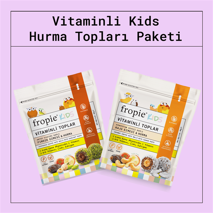 Vegan Vitaminli Kids Meyve Topları - 80 gr x 2 Çeşit
