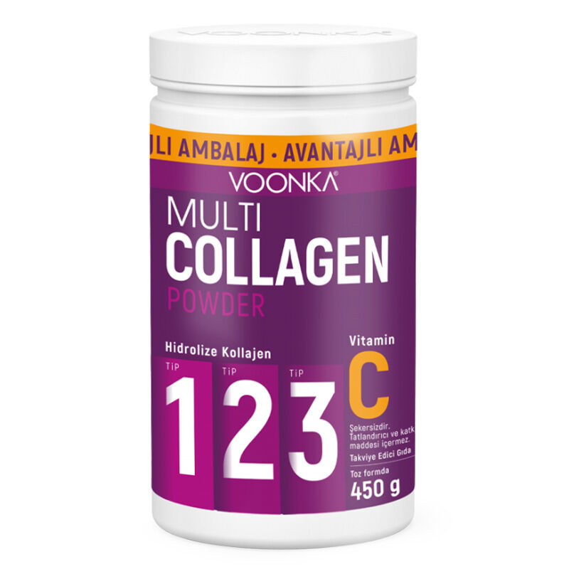 Voonka Multi Collagen Powder Vitamin C İçeren Takviye Edici Gıda 450 gr
