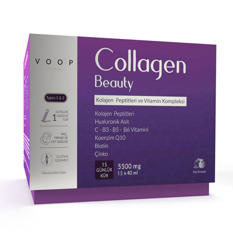 Voop Collagen Beauty Nar Aromalı Kolajen 5500 mg - 15 Likit Tüp