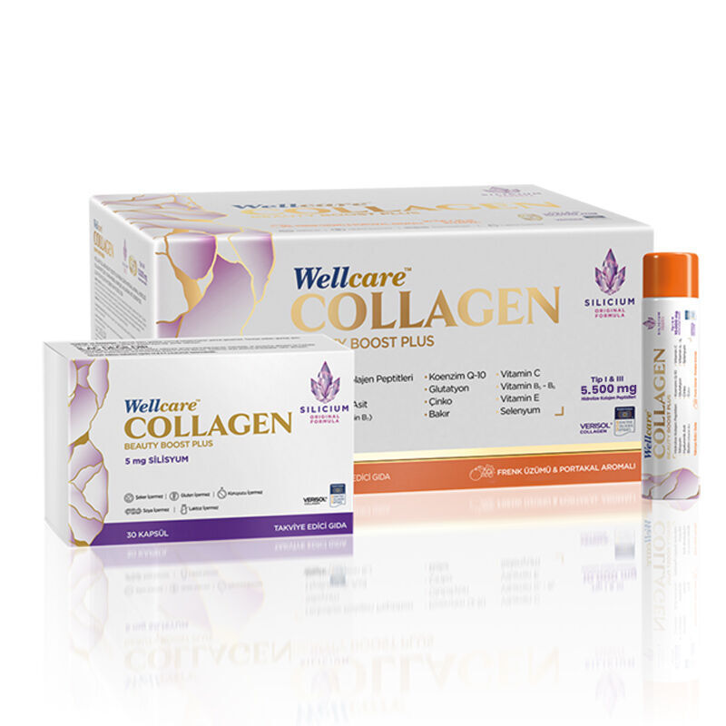 Wellcare Collagen Beauty Boost 5.500 mg 30 Tüp ve 30 Kapsül (Frenk Üzümü  ve Portakal Aromalı)