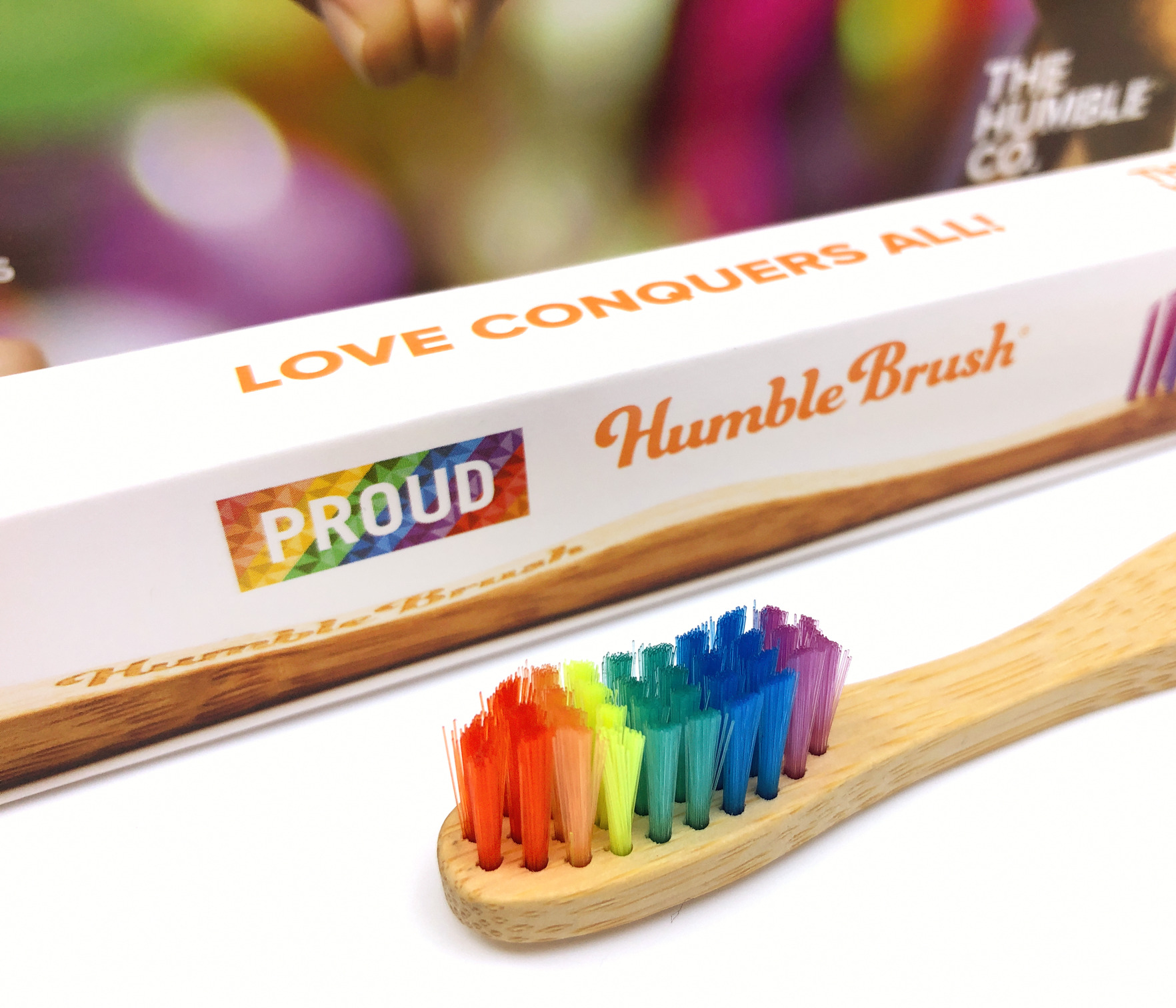 Humble Brush Ekstra Yumuşak Çocuk Bambu Diş Fırçası Gökkuşağı Renkli